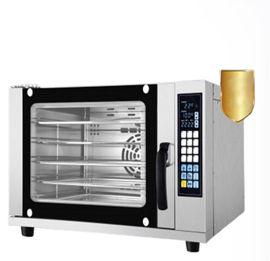 เตาอบลมร้อนขนาดใหญ่ รุ่นคลาสสิก สำหรับร้านเบอร์เกอร์ ใช้งานเชิงพาณิชย์ พร้อมฟังก์ชันนึ่งและอบ