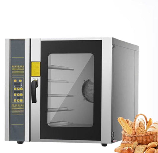 เตาอบลมร้อนเชิงพาณิชย์ 5 ถาด รุ่น Zhang Da Chu ขนาดใหญ่ ระบบอัจฉริยะ สำหรับทำเค้กและขนมปัง