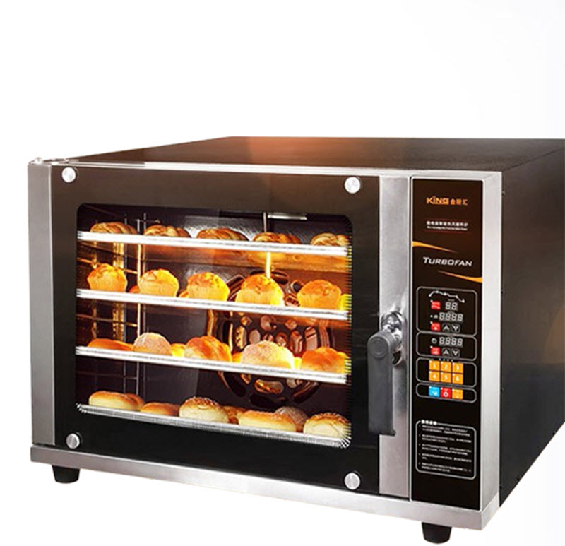 เตาอบไฟฟ้าหมุนเวียน 4 ชั้น ขนาดใหญ่ สำหรับอบเค้ก ขนมปัง พิซซ่า รุ่นมัลติฟังก์ชัน