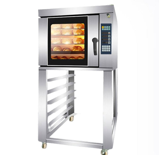 เตาอบลมร้อนอัจฉริยะ 5 ถาด ใช้สำหรับอบขนมปัง เค้ก พิซซ่า รุ่นอัตโนมัติ วัสดุทนทาน