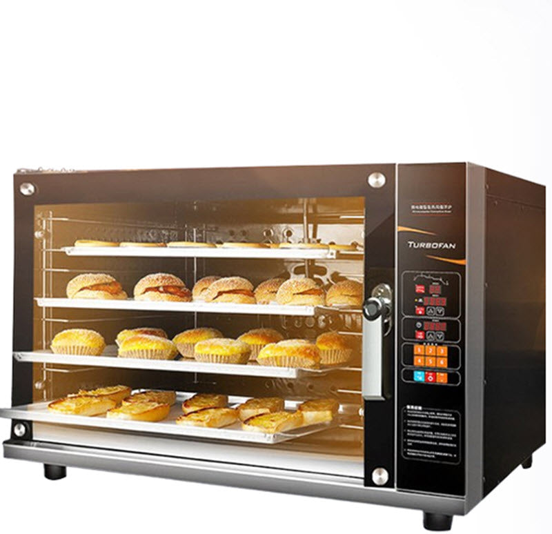 เตาอบลมร้อนเชิงพาณิชย์ 4 ชั้น ขนาดใหญ่ ระบบอัตโนมัติ ใช้สำหรับเบเกอรี่วัสดุคุณภาพสูง