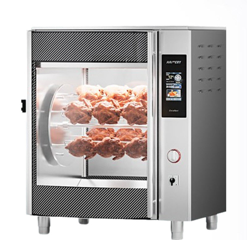เตาอบอัตโนมัติหมุนย่างไก่สไตล์ออร์ลีน ขนาดใหญ่ ระบบลมร้อน รุ่นใหม่ ใช้งานเชิงพาณิชย์