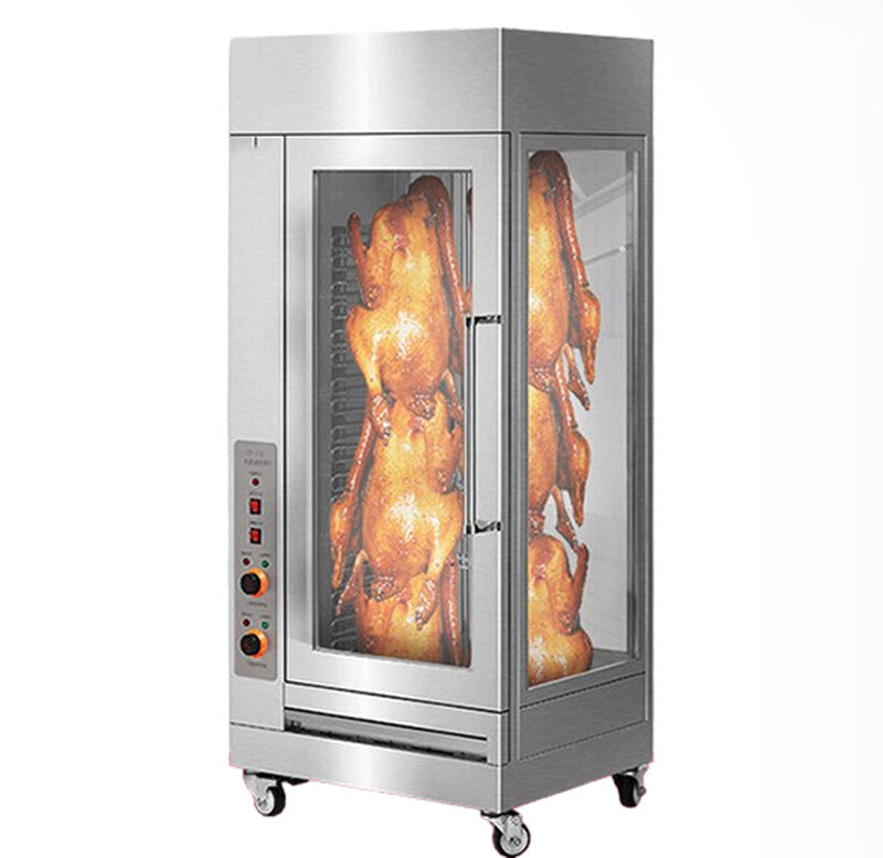 เตาอบย่างเป็ดไฟฟ้าสำหรับพาณิชย์ ขนาดกะทัดรัด Multifunction สําหรับย่างไก่ ขนาดเล็ก 220V