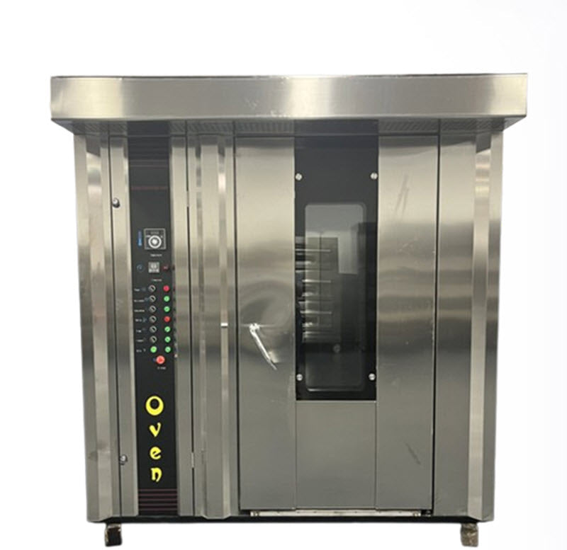 เตาอบลมร้อนเชิงพาณิชย์ 32 ถาด รุ่นหมุนได้ สำหรับขนมปัง ขนมเค้ก และขนมหวาน