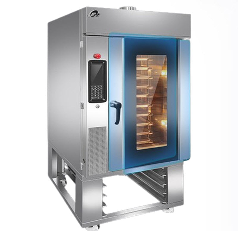 เตาอบย่างหมุนร้อน เครื่องอบขนมปังฝรั่งเศส ขนาดกะทัดรัด พร้อมระบบพ่นหมอกเพิ่มความชื้น