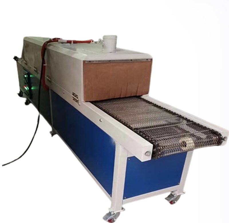 เตาอบอุโมงค์ขนาดเล็ก สแตนเลส เครื่องอบแห้ง ระบบสายพาน Teflon กันความร้อน