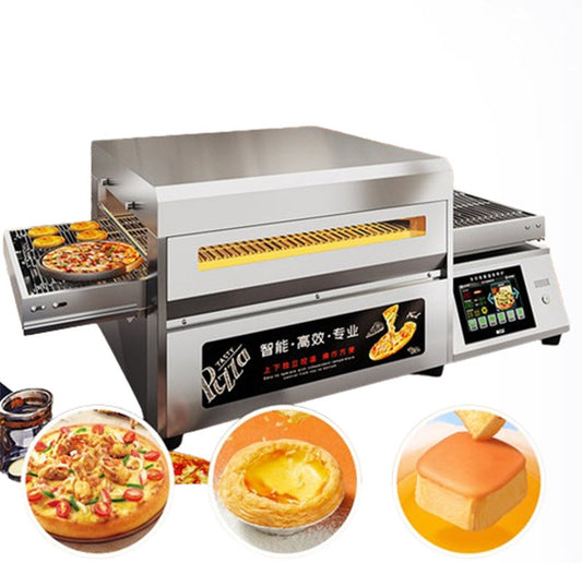 เตาอบพาณิชย์ BakeLix รุ่นอุโมงค์ ระบบโซ่ ขนาดใหญ่ สำหรับพิซซ่า เบอร์เกอร์ ขนมอบ 220V