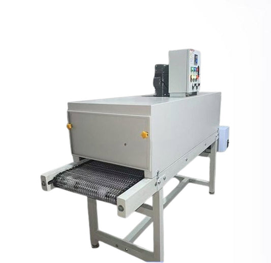 เตาอบอุโมงค์อุณหภูมิสูงขนาดเล็ก สแตนเลส สายพานลำเลียง รุ่นอบแห้งด้วยลมร้อน