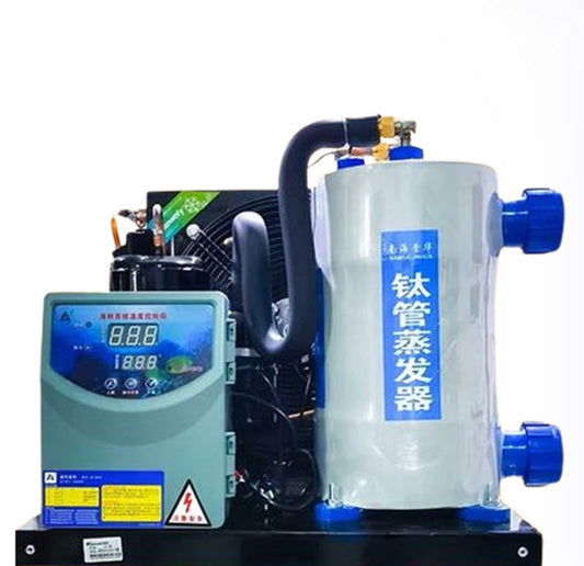 เครื่องทำความเย็นสำหรับเลี้ยงปลา รุ่นเชิงพาณิชย์ ขนาด 100L ระบบน้ำเย็น อุณหภูมิคงที่