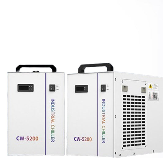 เครื่องทำความเย็นอุตสาหกรรม CW5200 ขนาดเล็ก ระบบน้ำเย็น ใช้กับเครื่องฉีดขึ้นรูปและแกะสลักเลเซอร์