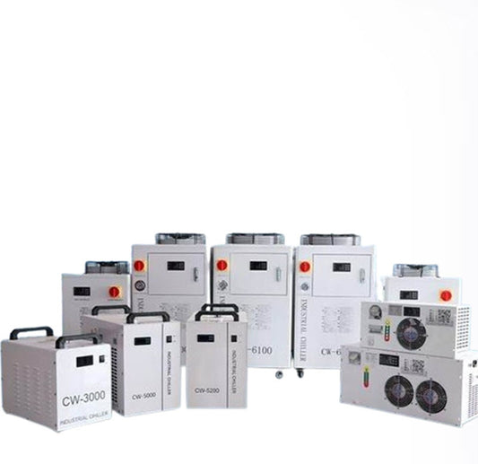 เครื่องทำความเย็นน้ำแบบลม CW5200 ขนาดเล็ก สำหรับเลเซอร์และฉีดพลาสติก ระบบหมุนเวียนน้ำ