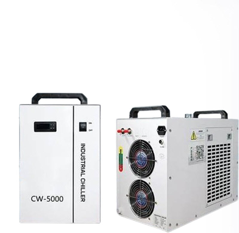 CW ซีรีส์ เครื่องทำความเย็นน้ำเย็นอุตสาหกรรม ขนาดเล็ก ระบบลม รุ่นสำหรับเลเซอร์ 220V