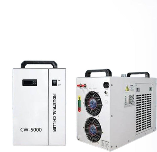 CW ซีรีส์ เครื่องทำความเย็นน้ำเย็นอุตสาหกรรม ขนาดเล็ก ระบบลม รุ่นสำหรับเลเซอร์ 220V
