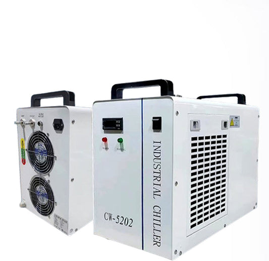 เครื่องทำความเย็นน้ำอุตสาหกรรมขนาดเล็ก รุ่น 5200 สำหรับเลเซอร์และแกะสลัก ระบบหมุนเวียนน้ำ