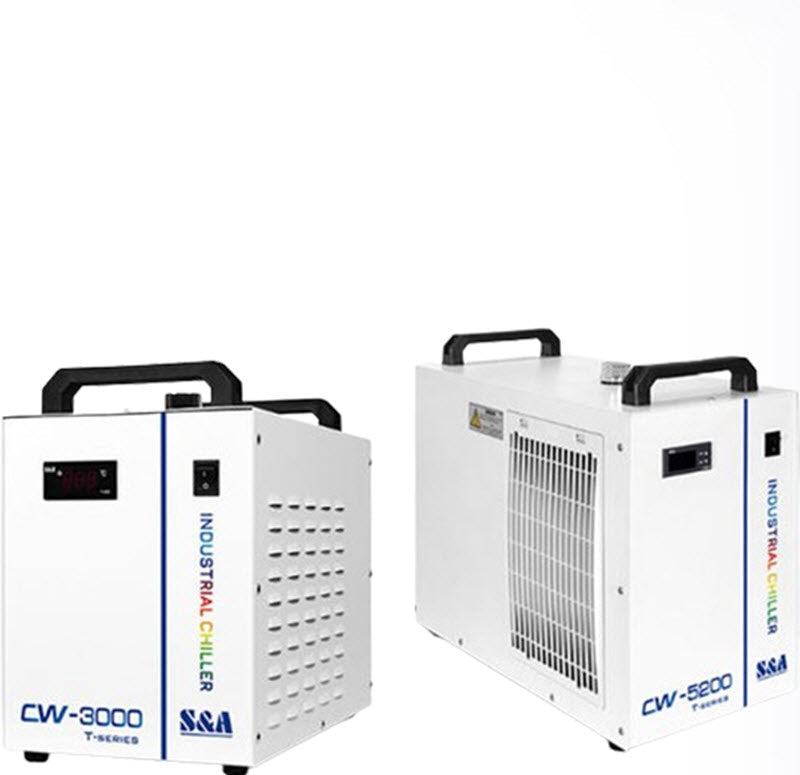 เครื่องทำความเย็น CW3000, CW5000, CW5200 สำหรับเลเซอร์, ขนาดกะทัดรัด, ระบบระบายความร้อน, 220V