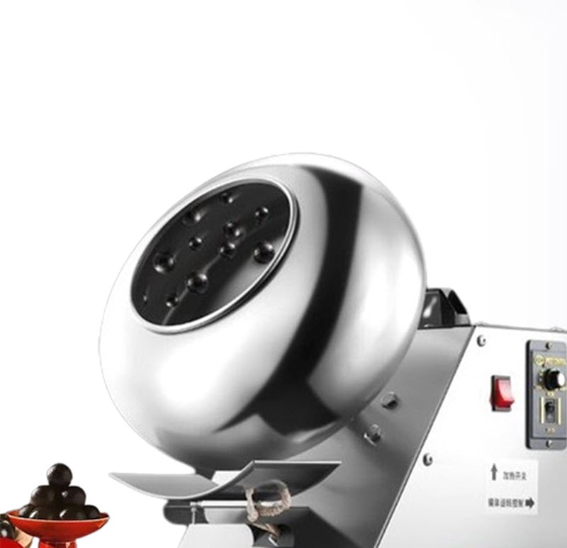 เครื่องเคลือบเม็ดสมุนไพร ขนาดเล็ก รุ่นใหม่ ปรับอุณหภูมิได้ ใช้ทำช็อกโกแลตและลูกอม