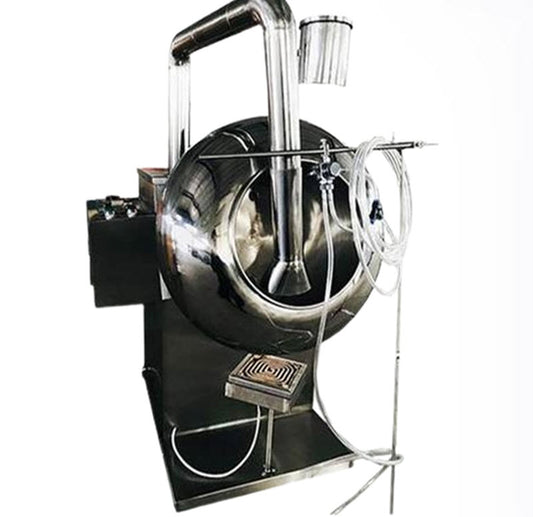 เครื่องเคลือบขนมหวานไฟฟ้าสแตนเลส รุ่นมืออาชีพ ขนาดกะทัดรัด ระบบพ่นน้ำตาลสำหรับถั่วและช็อกโกแลต