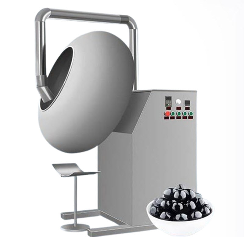 เครื่องเคลือบช็อกโกแลต BY-1000 ขนาดเล็ก สำหรับขนมเม็ดและลูกอม - ใช้งานง่าย ทนทาน