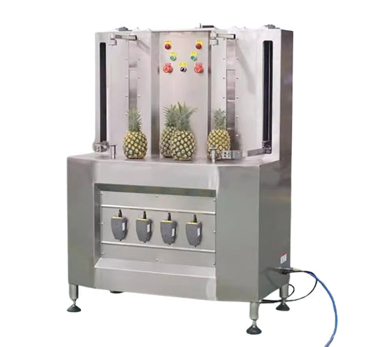 เครื่องปอกเปลือกผลไม้สองหัว สำหรับแตงกวา, สับปะรด, มะม่วง, ขนาดเล็ก ใช้งานง่าย