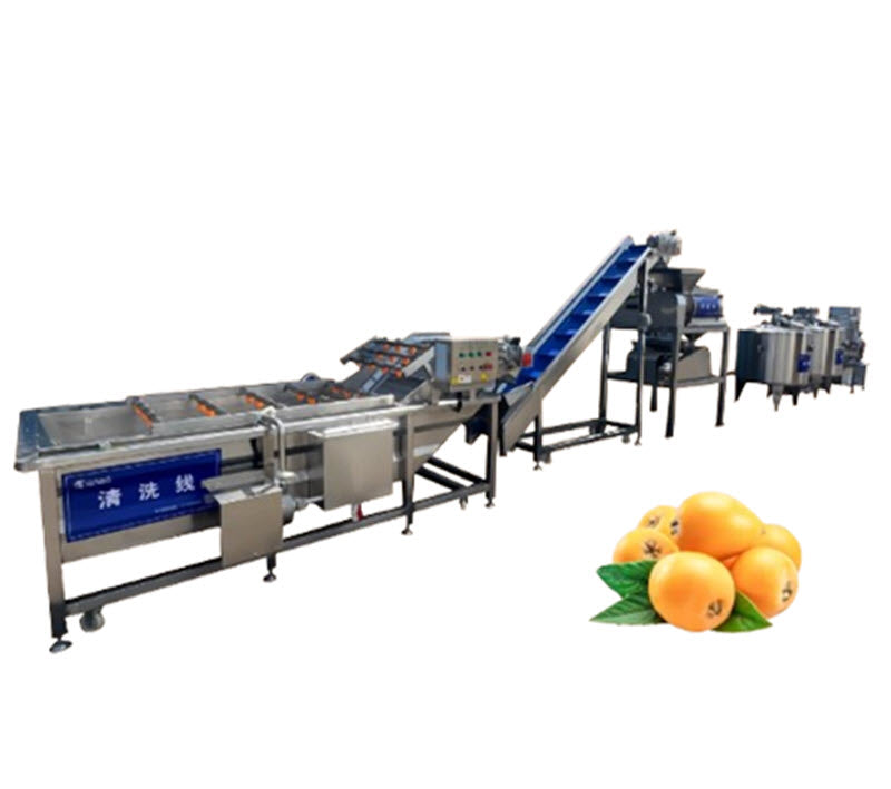 เครื่องผลิตน้ำผลไม้ครบชุด สายการผลิตน้ำบ๊วย น้ำมะม่วง น้ำพีช น้ำลูกแพร์ วัสดุสแตนเลส