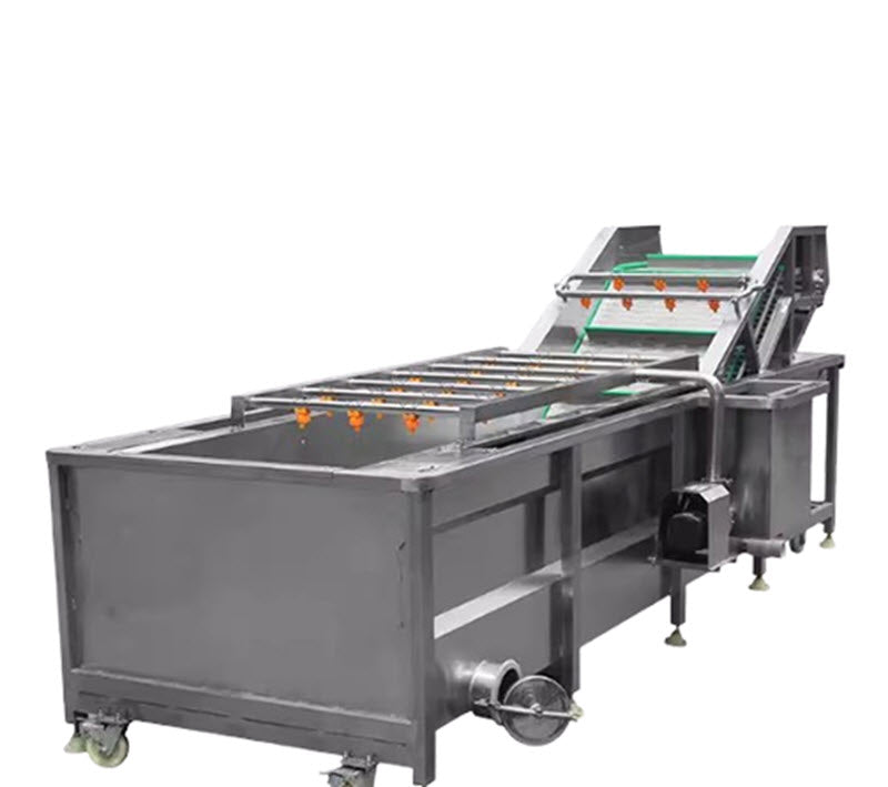 เครื่องล้างผักผลไม้ฟองสบู่ ออโต้  ขนาดกะทัดรัด สำหรับล้างมะรุม ขิง และผักอื่นๆ