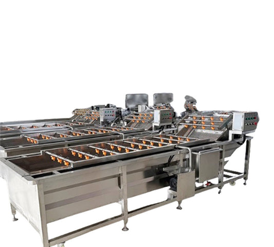 เครื่องจักรอัตโนมัติสำหรับทำถั่วเหลืองและผักป่า รุ่นเชิงพาณิชย์ ขนาดใหญ่ ระบบล้าง-นึ่ง-ปรุง