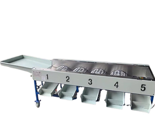 เครื่องคัดขนาดลิ้นจี่และลองกอง รุ่นใหม่ ขนาดตะแกรงปรับได้ พร้อมระบบคัดกรองคุณภาพสูง