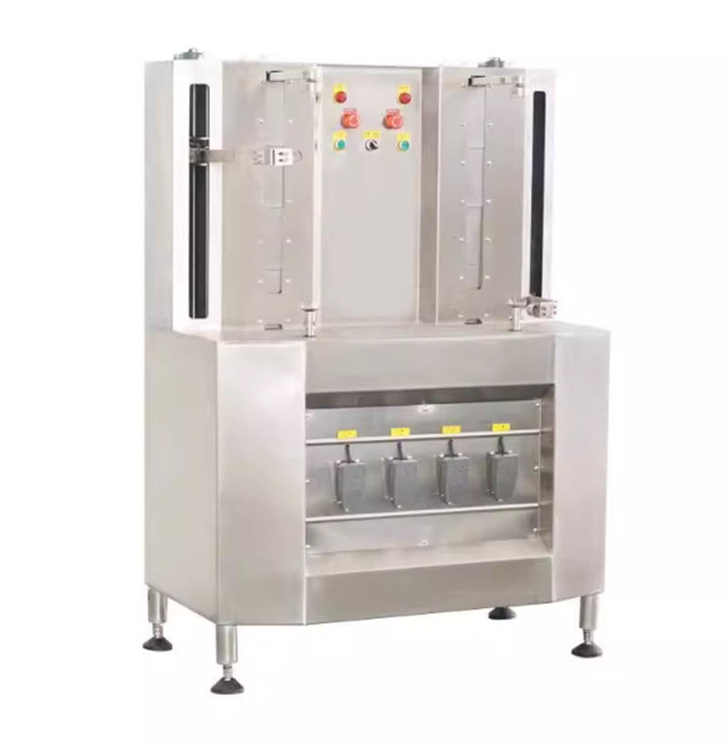 เครื่องปอกเปลือกสองหัว รุ่นพิเศษ สำหรับสับปะรด ฟักทอง และเผือก ขนาดกะทัดรัด ใช้งานง่าย