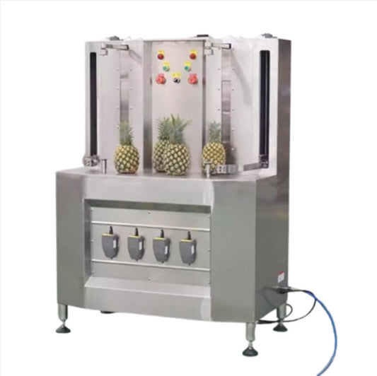 เครื่องปอกเปลือกผลไม้สองหัว สำหรับแตงกวา สับปะรด ฟักทอง สับปะรดหวาน ขนาดกะทัดรัด