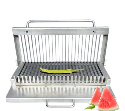 เครื่องตัดผักมือหมุน สแตนเลส 8-30 มม. ตัดแตงโม พริก ถั่วฝักยาว แตงกวา