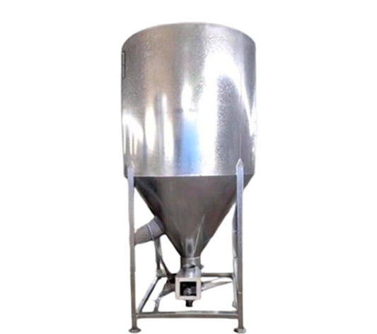 เครื่องบดและผสมอาหารสัตว์ 500 กก. รุ่นไฟฟ้า 1000W สำหรับเลี้ยงหมู อุปกรณ์เคลือบซิงค์