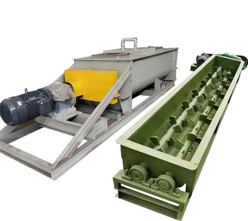 เครื่องผสมวัสดุแบบแนวนอน รุ่นใหม่ ใช้สำหรับผสมผงและเพิ่มความชื้น ขนาดกะทัดรัด แข็งแรง ทนทาน