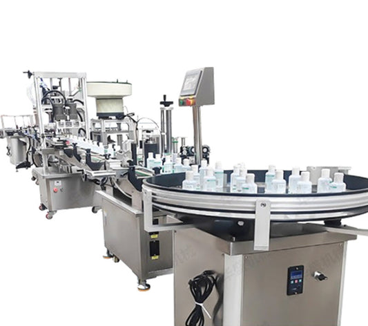 เครื่องบรรจุขวดอัตโนมัติ สำหรับน้ำดื่ม เครื่องสำอาง น้ำมันหอมระเหย ขนาดเล็ก ระบบสายพาน