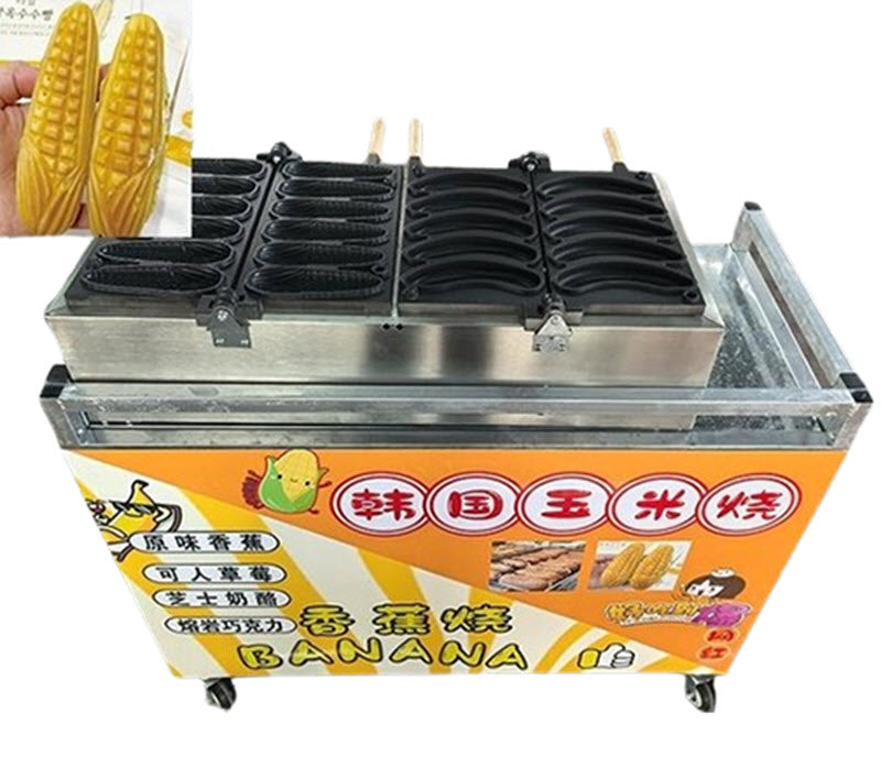 เครื่องทำขนมปังและวาฟเฟิล 2 in 1 รุ่นทองคำ ใช้สำหรับขาย ขนาดพกพา เหมาะสำหรับร้านค้า