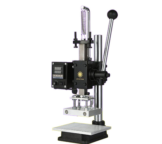 เครื่องพิมพ์ร้อนขนาดเล็ก 金鑫阳 รุ่นมือหมุน สำหรับทำลายลายบนหนังและวัสดุอื่น ๆ