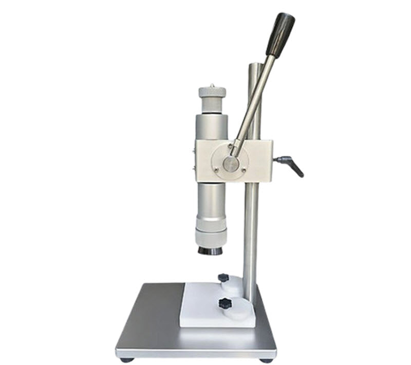 เครื่องปิดฝาขวดน้ำหอมแบบตั้งโต๊ะ รุ่นมือหมุน อลูมิเนียม ขนาดกะทัดรัด ใช้งานง่าย