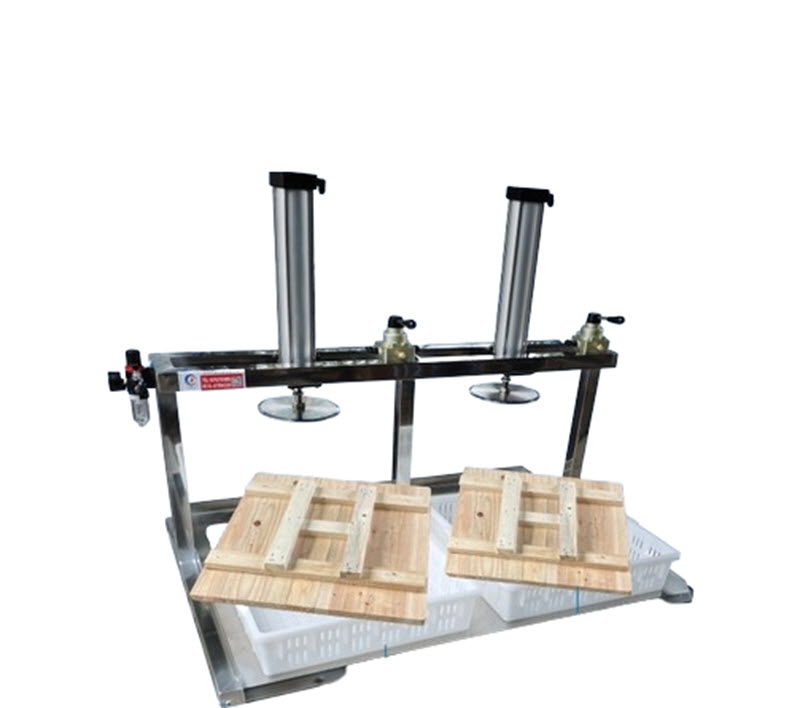 เครื่องกดเต้าหู้เชิงพาณิชย์ สแตนเลส 2 กล่อง อุปกรณ์กดและขึ้นรูปเต้าหู้