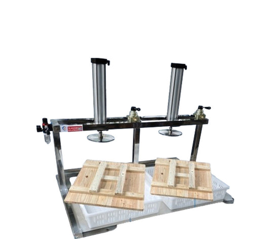 เครื่องกดเต้าหู้เชิงพาณิชย์ สแตนเลส 2 กล่อง อุปกรณ์กดและขึ้นรูปเต้าหู้