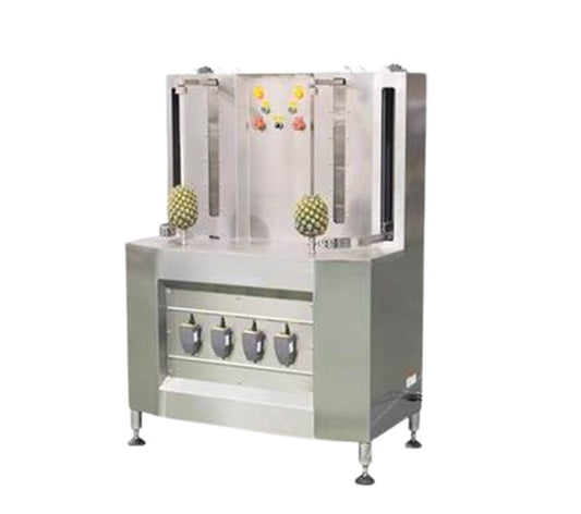 เครื่องแปรรูปผลไม้ขนาดกลาง-ใหญ่ รุ่นสองหัว ทำความสะอาด แกะเมล็ด สำหรับสับปะรด ฟักทอง มะละกอ