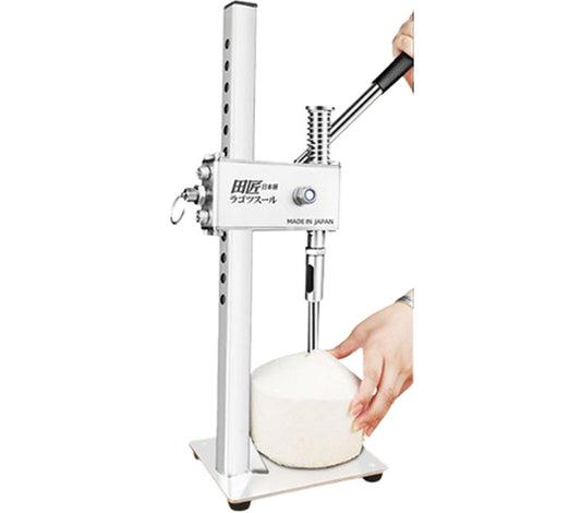 เครื่องเปิดมะพร้าวอัตโนมัติ รุ่นใหม่ ใช้งานง่าย ทำจากวัสดุแข็งแรง เหมาะสำหรับร้านผลไม้