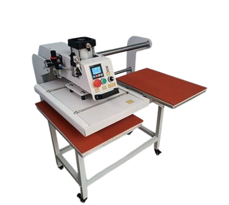 เครื่องพิมพ์ความร้อนอัตโนมัติ ขนาดเล็ก รุ่นสองตำแหน่ง ระบบไฮดรอลิก สามระบบทำความร้อน