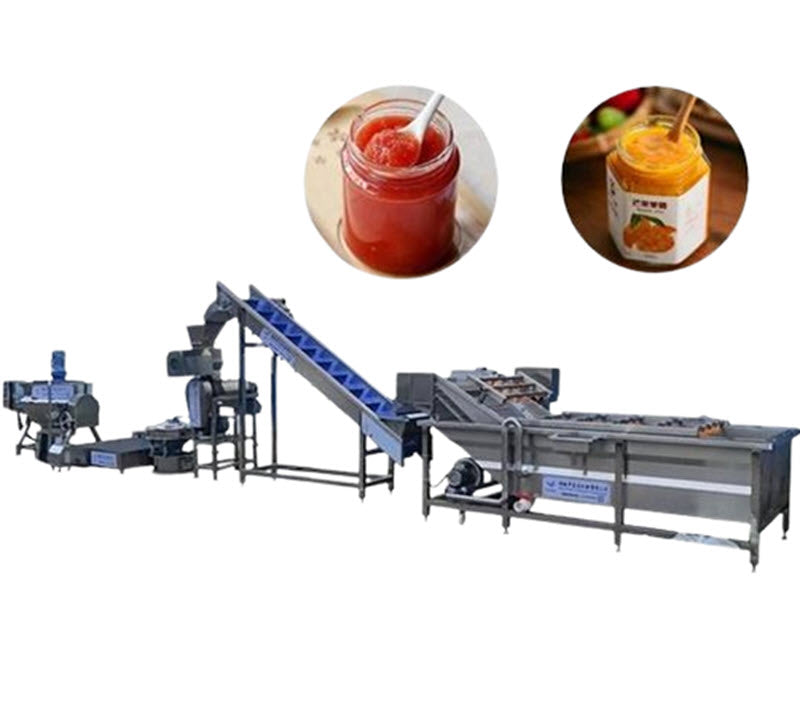 เครื่องผลิตผลไม้แปรรูป สายการผลิตแยมสตรอเบอร์รี่ บลูเบอร์รี่ แอปเปิ้ล มะม่วง ครบชุด
