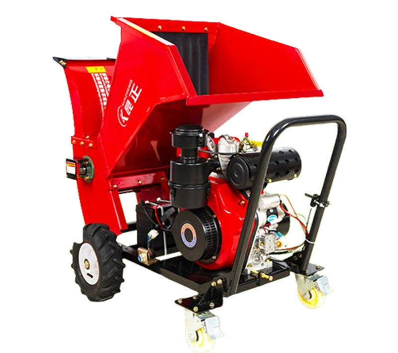 เครื่องบดกิ่งไม้และใบไม้ขนาดใหญ่ รุ่นสวนผลไม้ กำลังสูง สำหรับบดวัสดุไม้และฟาง