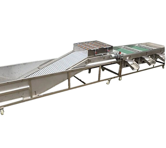 เครื่องคัดแยกและล้างผลไม้ (มะเขือเทศ, แดง) รุ่นใหม่ ขนาดกะทัดรัด ใช้งานง่าย