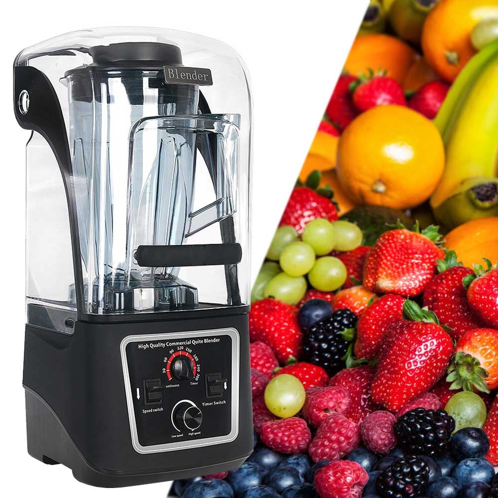 เครื่องปั่นน้ำผลไม้ Smoothie Blender รุ่น HT-8005 เครื่องปั่นพร้อมที่ครอบกันเสียง ความเร็ว 30000 รอบต่อนาที ขนาดบรรจุ 4 ลิตร