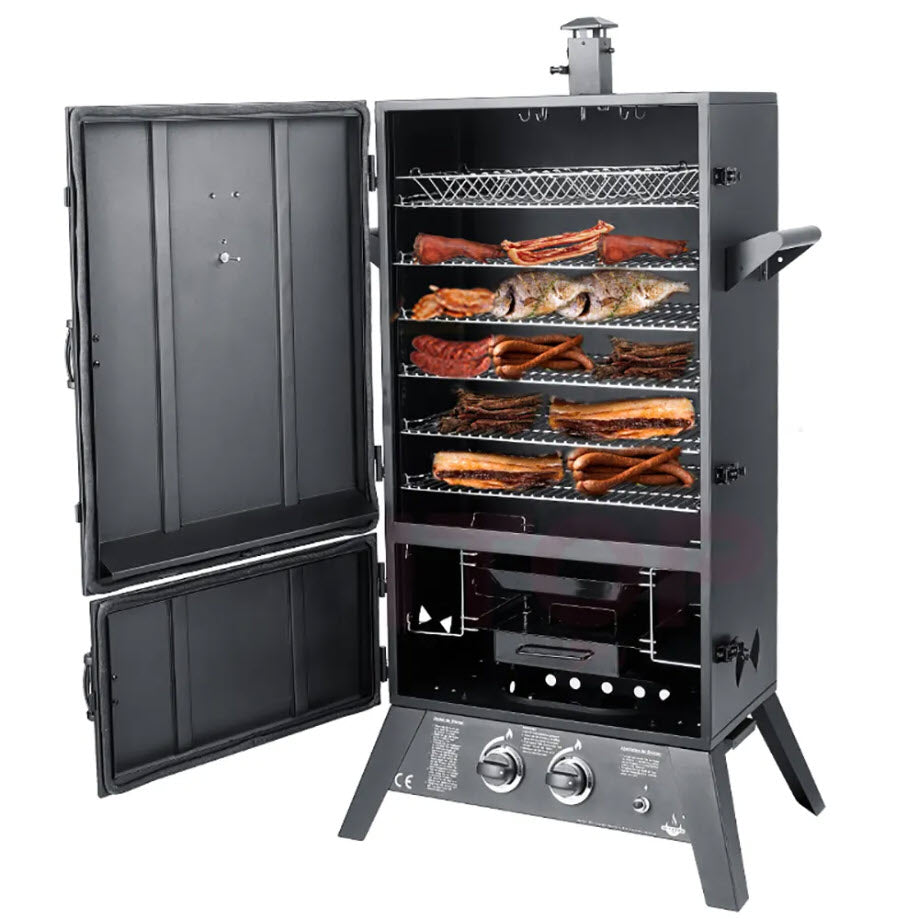 ตู้อบรมควัน ระบบแก๊ส Smoker and Grill Cabinet Gas Type แบบ 6 ชั้น เครื่องรมควัน