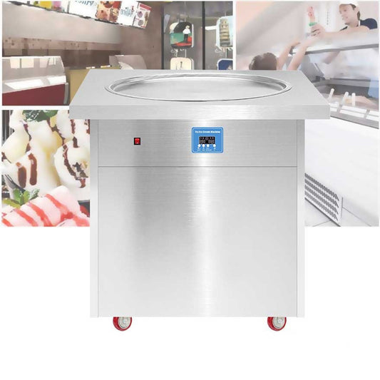 เครื่องไอติมผัด Fried Ice Cream Machine Full Stainless Steel 304