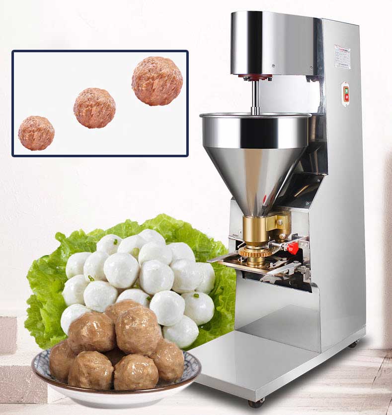 เครื่องทำลูกชิ้นไฟฟ้า รุ่น XZ-605 พร้อมแม่พิมพ์ ขนาด 1.8 / 2.2 / 2.6 ซม. เครื่องบีบลูกชิ้น เครื่องทำลูกชิ้นอัตโนมัติไฟฟ้า หัวทองเหลือง