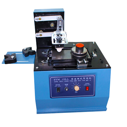เครื่องปั๊มวันที่ ปั๊มโค๊ด Ink Pad Code Stamping Machine รุ่น SYM 150-L กึ่งอัตโนมัติ