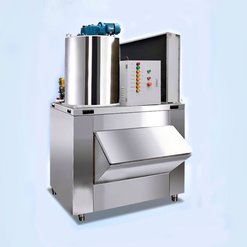 เครื่องทำน้ำแข็งเกล็ดเชิงพาณิชย์ รุ่น DFI-1.5T 1500kg เหมาะสำหรับร้านอาหารและคาเฟ่ ผลิตน้ำแข็งเกล็ดคุณภาพสูงรวดเร็วและมีประสิทธิภาพ